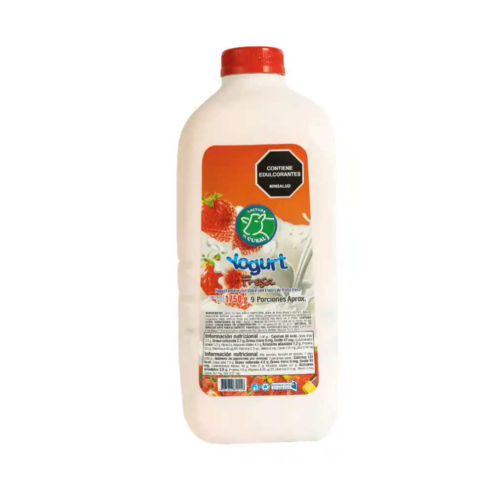 Yogurt El Cural Tarro X 1750 G Fresa