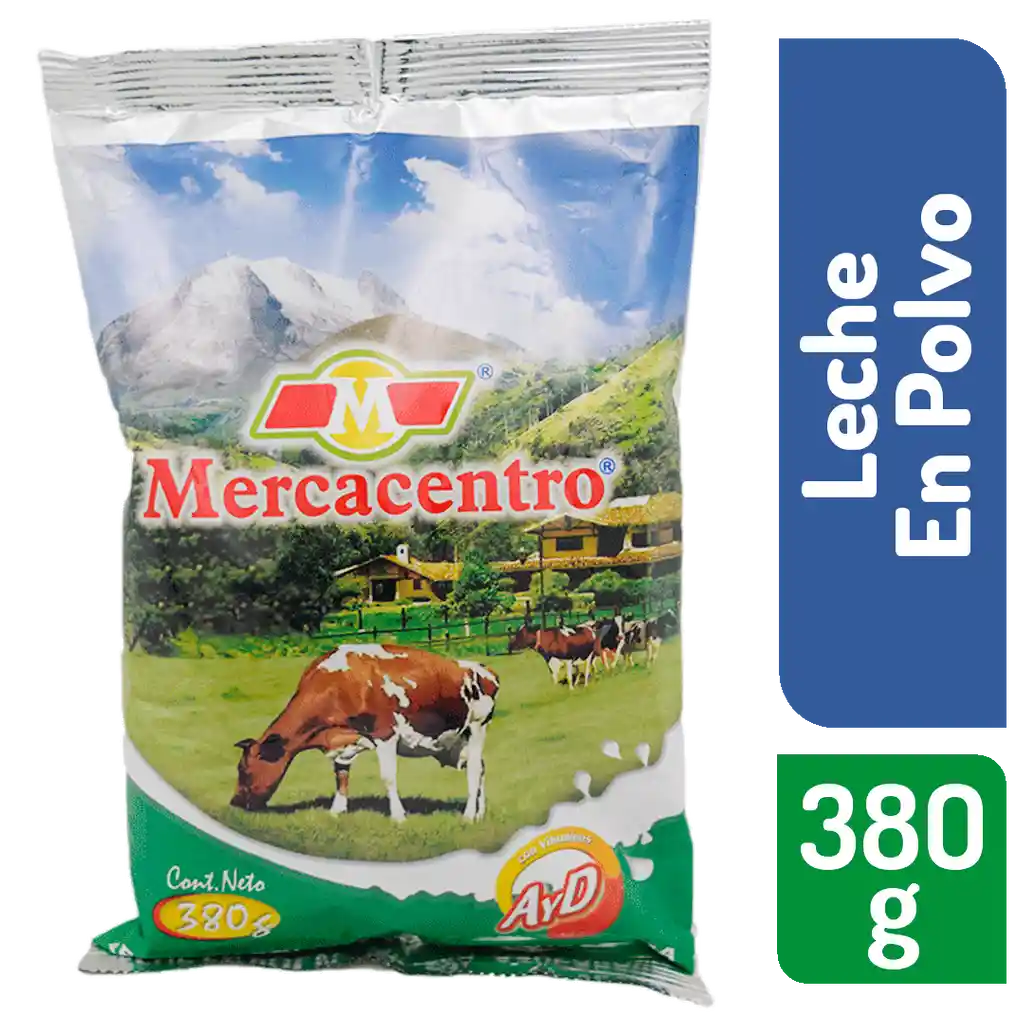 Leche Mercacentro Azucarada Polvo 380 G