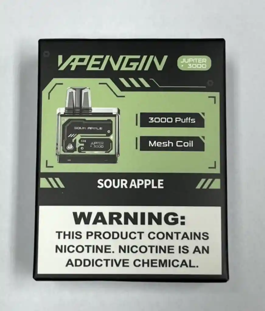 Pod Vpengin Jupiter 3000 Puff + Bateria (sour Apple)