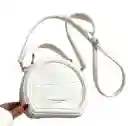 Bolso De Mano Diseño Circular Blanco