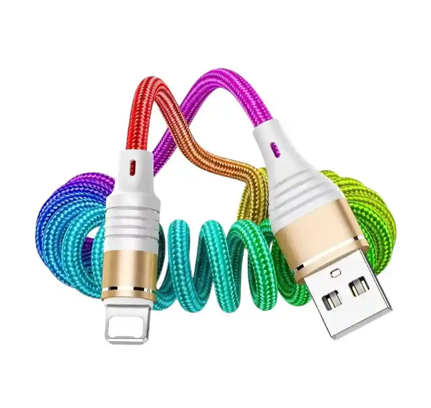 Cable Tipo C Retráctril De Colores 3a Carga Rapidade 1 Metro