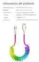 Cable Tipo C Retráctril De Colores 3a Carga Rapidade 1 Metro