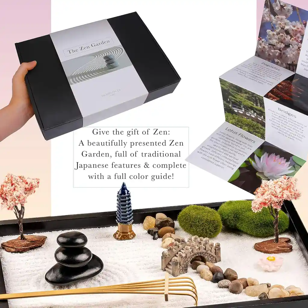 Kit Jardín Zen Decoración De Mesa Oficina Estilo Japonés