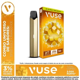 Combo Vuse: 1 Pack Capsula 3% + Gratis Dispositivo Epod Gold