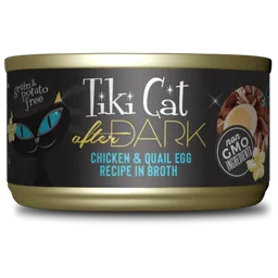 Tiki Cat After Dark Lata 80 Gr Pollo Y Huevo De Codorniz En Caldo