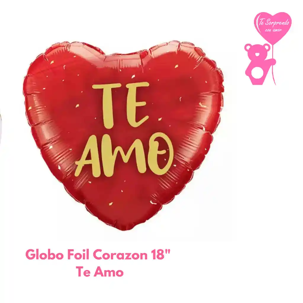 Globo Foil Corazon Te Amo Puntos 18"