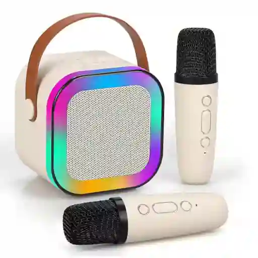 Set De Karaoke Portátil Para Niños Bluetooth Rgb 2mic K12