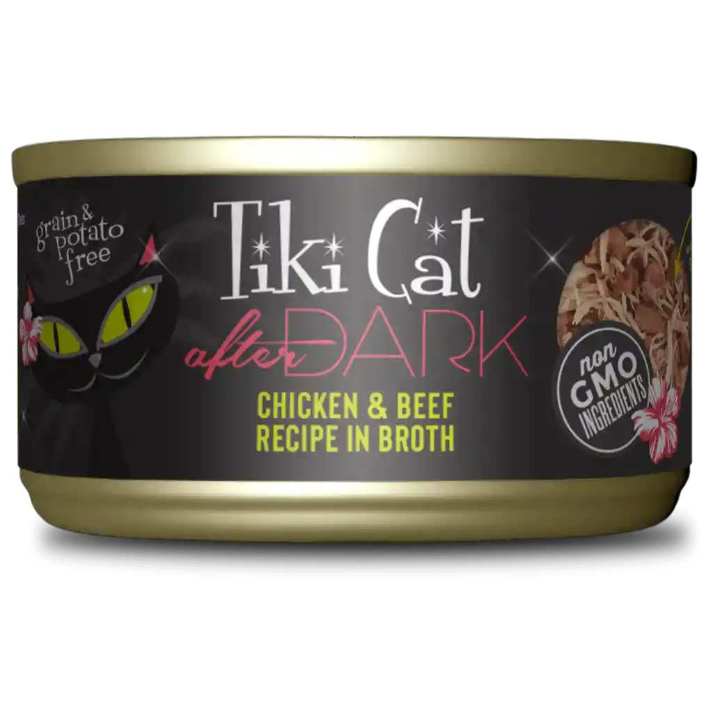 Tiki Cat After Dark Lata 80 Gr Pollo Y Carne En Caldo