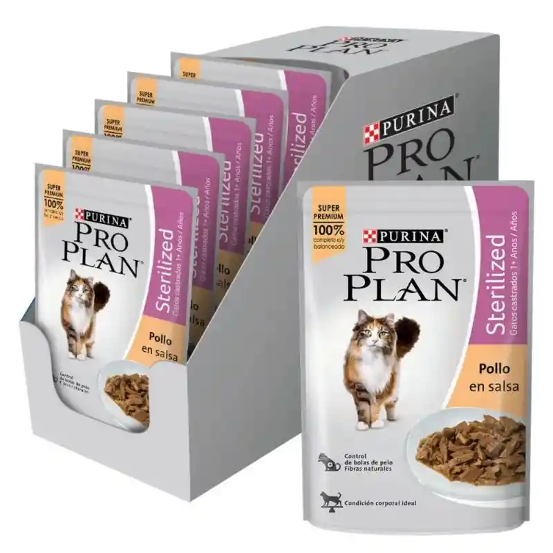 Pro Plan - Alimento Humedo Gato Esterilizado 15 Sobres De 85 G