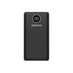 Power Bank Adata P20000qcd - Carga Rapida - 20000mah - 2 Puertos Usb - 1 Tipo C - Pantalla Indicadora De Carga - Negra