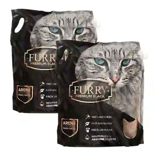 Furry - Combo 2 Arenas Aglomerantes Premium Furry Black 4,5