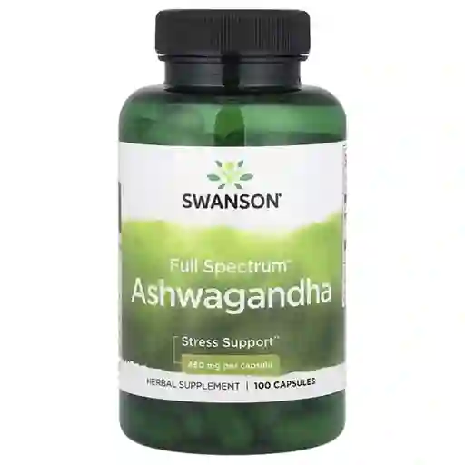 Swanson, Full Spectrum® Ashwagandha, 900 Mg, 100 Cápsulas (450 Mg Por Cápsula)