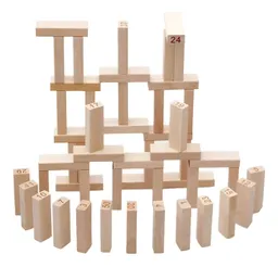 Jenga Torre Madera Grande Bloques 48pc Dados Juego Mesa