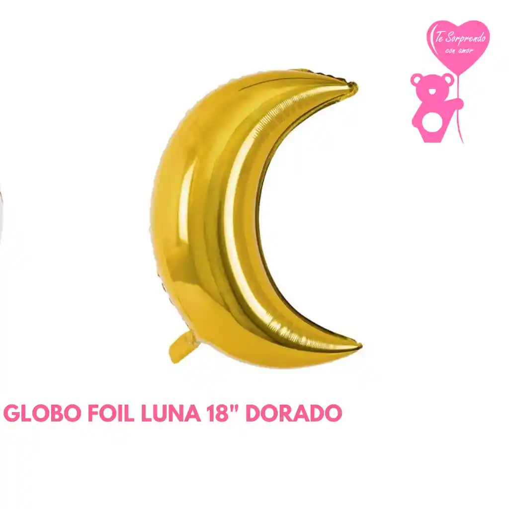 Globo Foil Luna Dorado Grande 18"