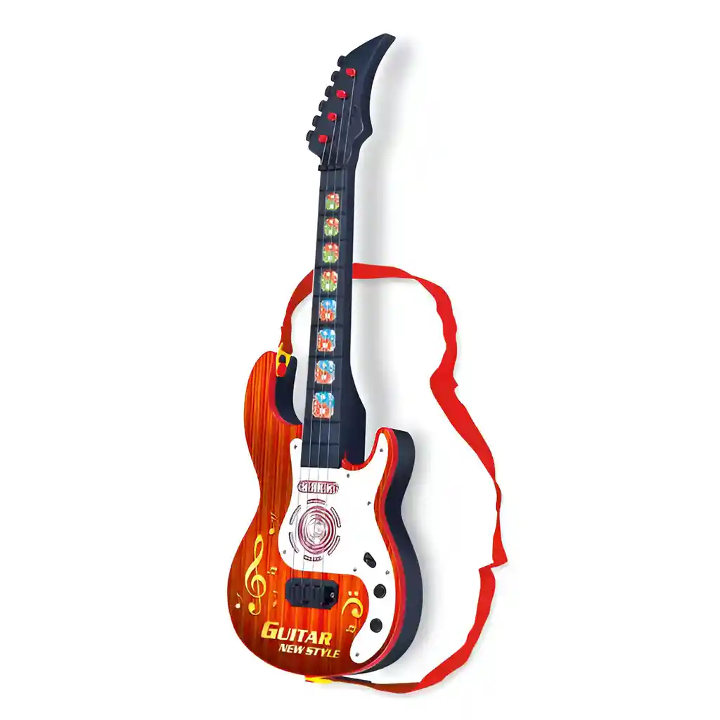 Guitarra Rock Unisex Juguete Luces Interactivo + Baterias