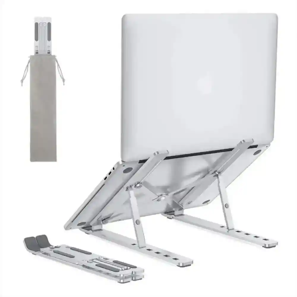 Soporte Base Para Portátil Aluminio Ergonómico + Funda