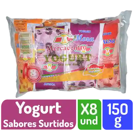 Yogurt Mercacentro Bolsa Surtido 8x 150 G