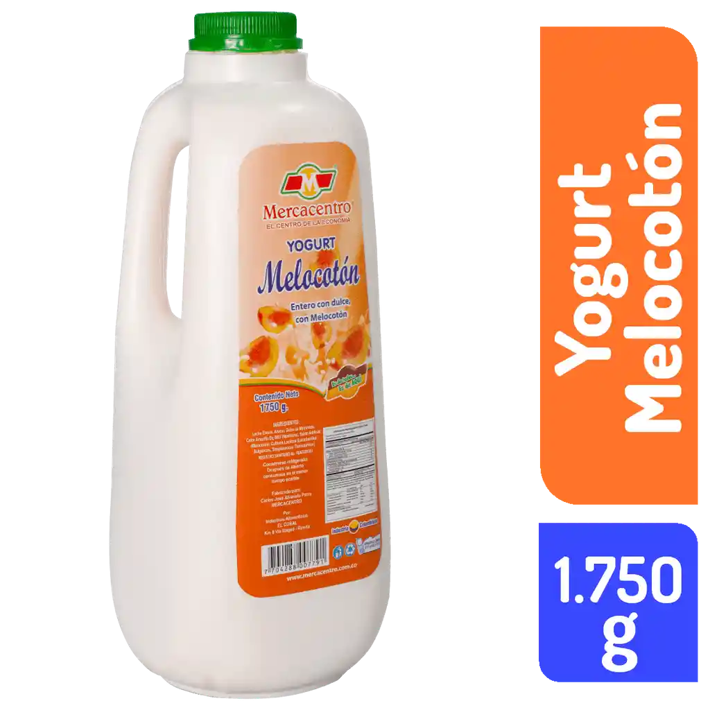 Yogurt Mercacentro Tarro Melocoton 1750 G