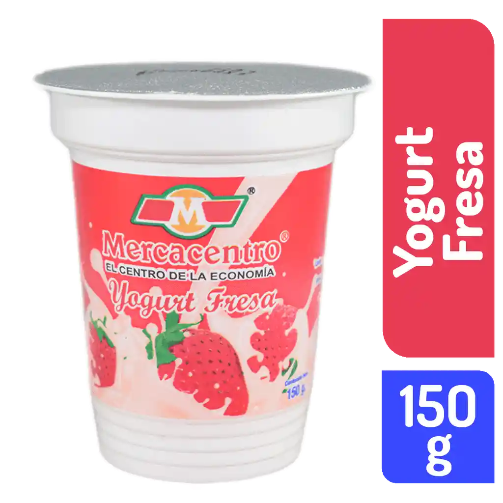 Yogurt Mercacentro Vaso Fresa 150 G