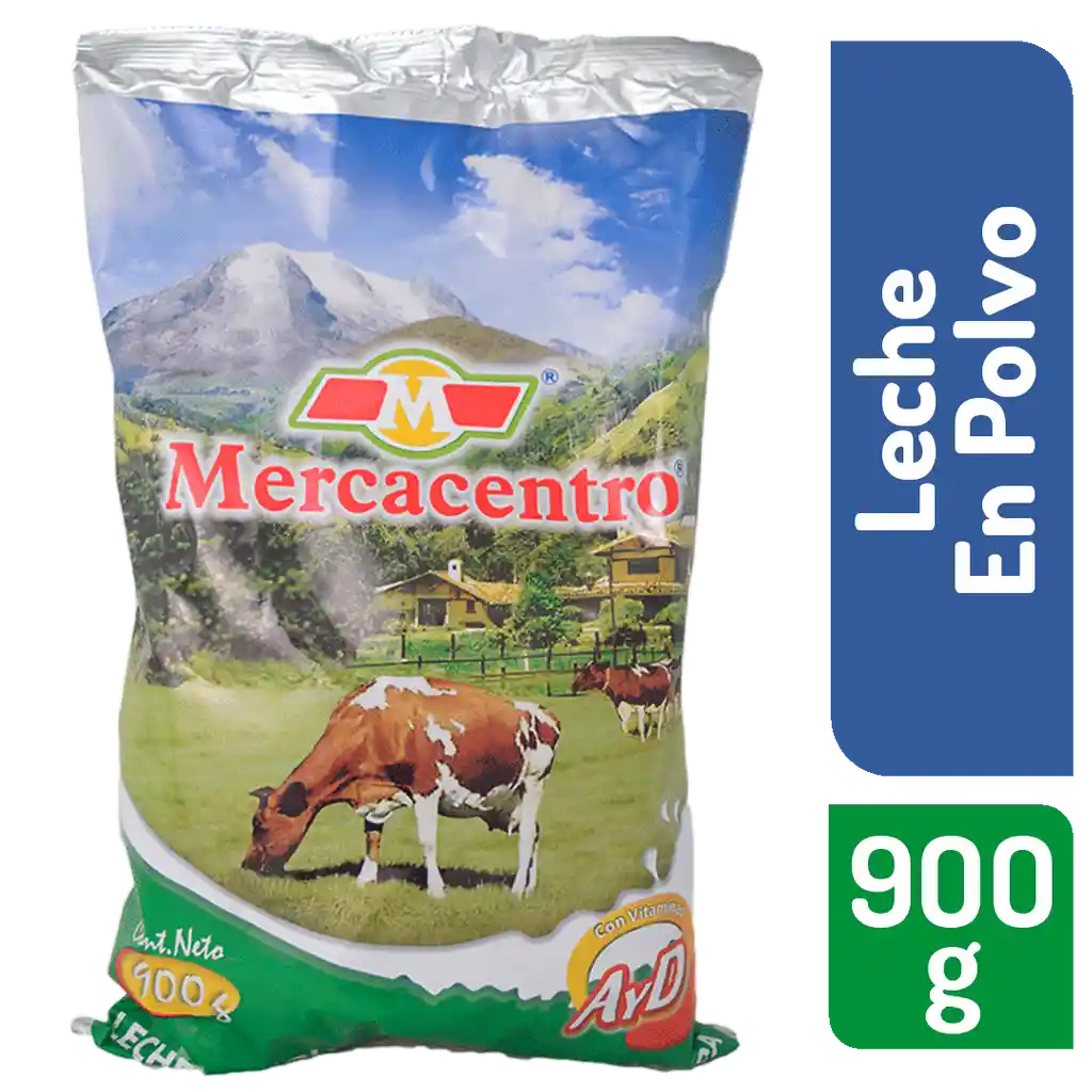 Leche Mercacentro Azucarada En Polvo 900 G