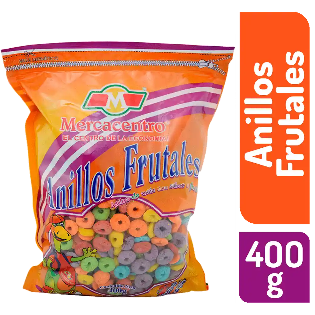 Cereal Mercacentro Anillos Frutales 400 G