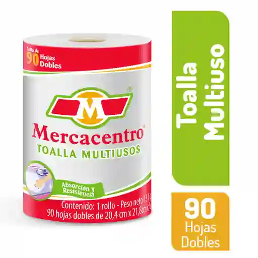 Toalla De Cocina Mercacentro Multiusos 90 Hojas