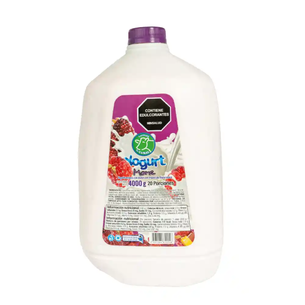 Yogurt El Cural Tarro 4000 G Mora