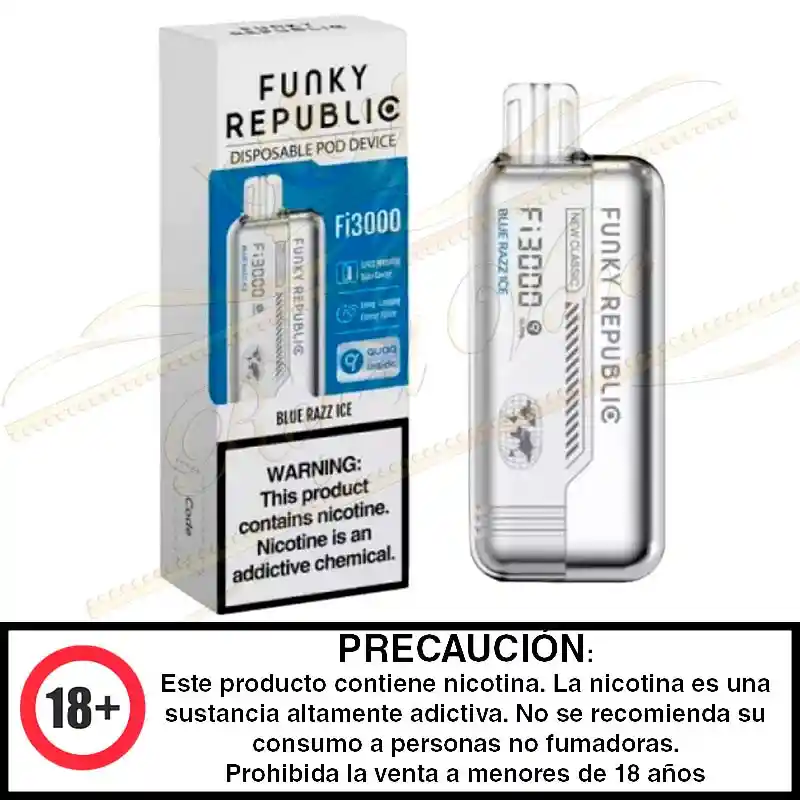 Funky Republic Fi3000 Blue Razz Ice 5%