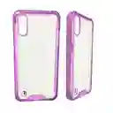 Galaxy Funda Protector Silicona Rigida Borde Lila Para A01