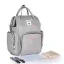 Pañalera Bolso Morral Insular Cambiador Bebe Gris