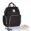 Pañalera Bolso Morral Insular Cambiador Bebe Negro