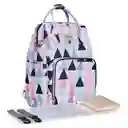 Pañalera Bolso Morral Insular Cambiador Bebe Triangulos