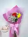 Bouquet De 12 Rosas Variadas Empacado