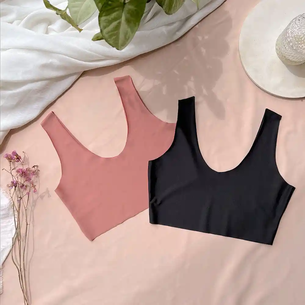 Dúo X2 Top Invisible S Negro/nude