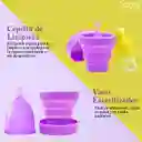 Kit Copa Menstrual Certificada Fda + Vaso Esterilizador Limpiador Talla S Y L