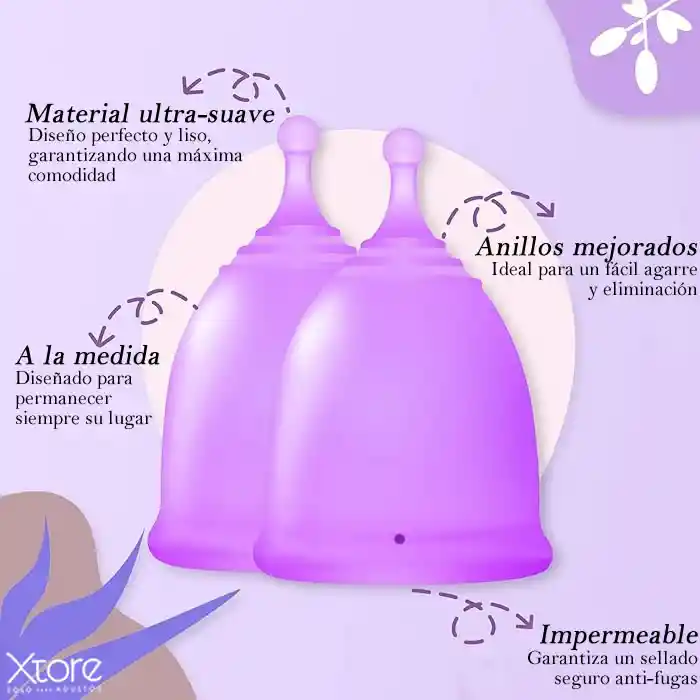 Kit Copa Menstrual Certificada Fda + Vaso Esterilizador Limpiador Talla S Y L