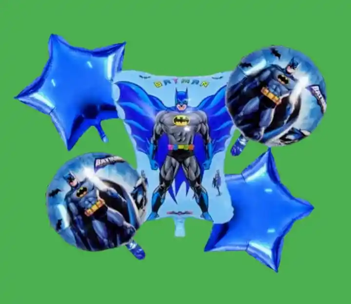 Bouquet X5 Globos Metálizados Batman