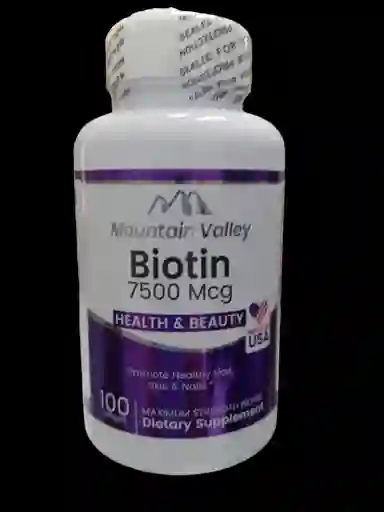 Biotin De 7500 Mcg X 100 Softgels Mountain Valley