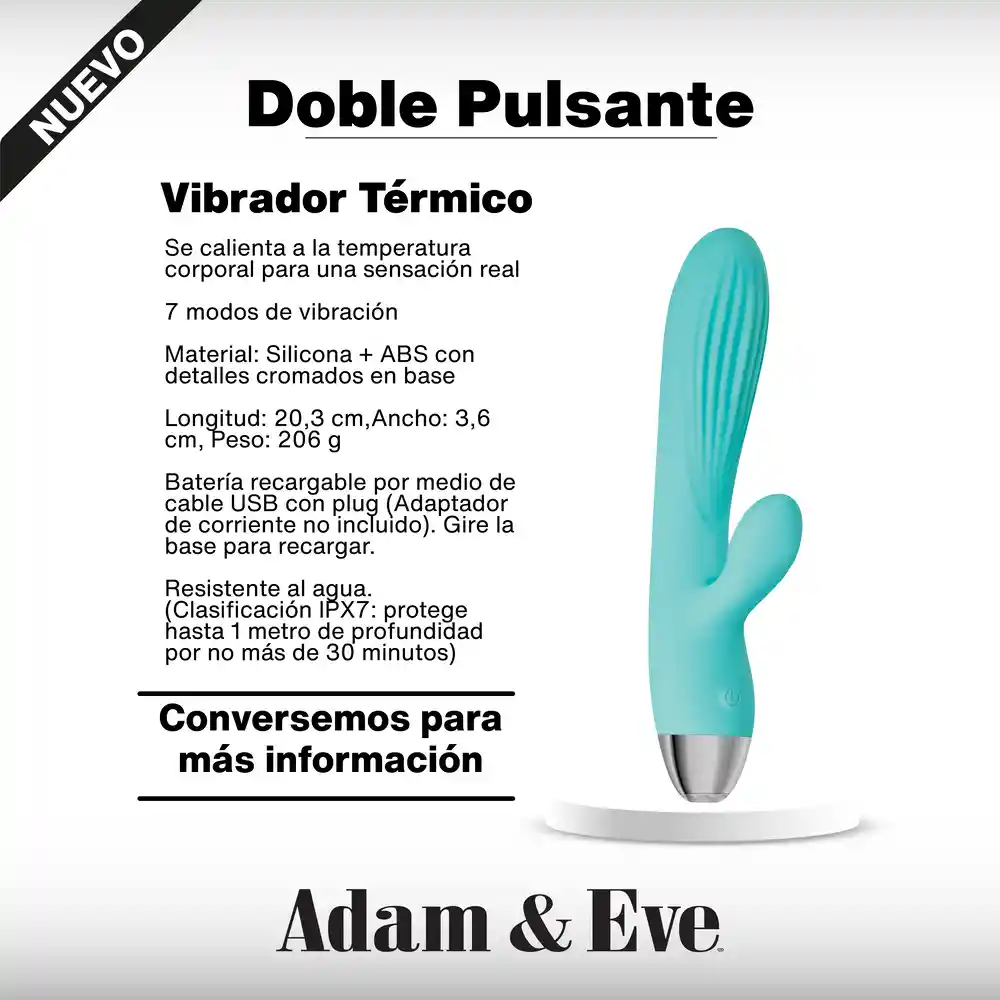 Vibrador Doble Térmico Adam Eve