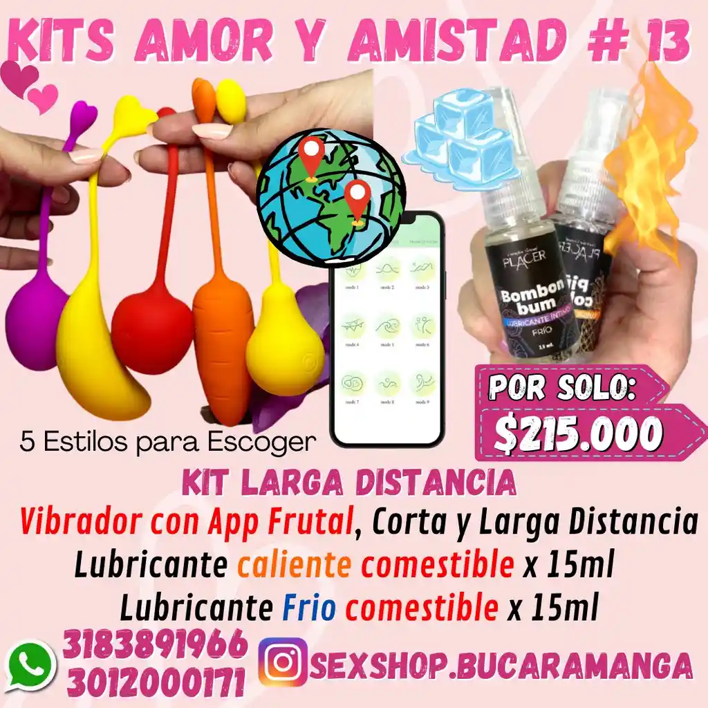 Kit Amor Y Amistad. Kit Sexual #13, Kit Larga Distancia Bluetooth