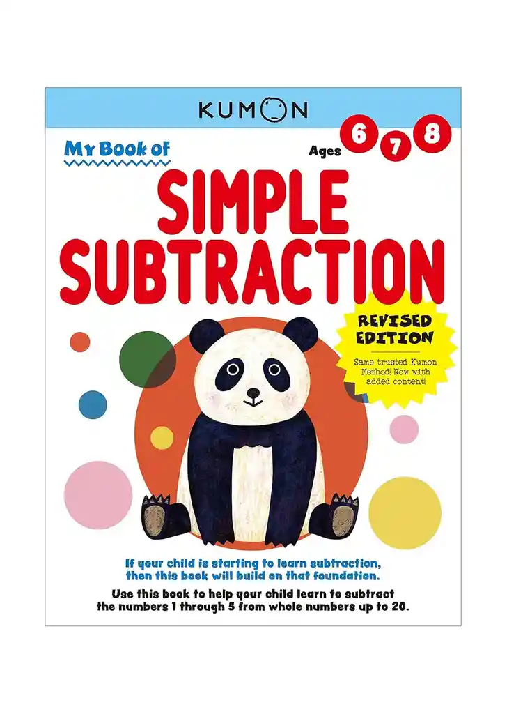 Libro Kumon Mi Libro De Restas Simples Didáctico Para Niños