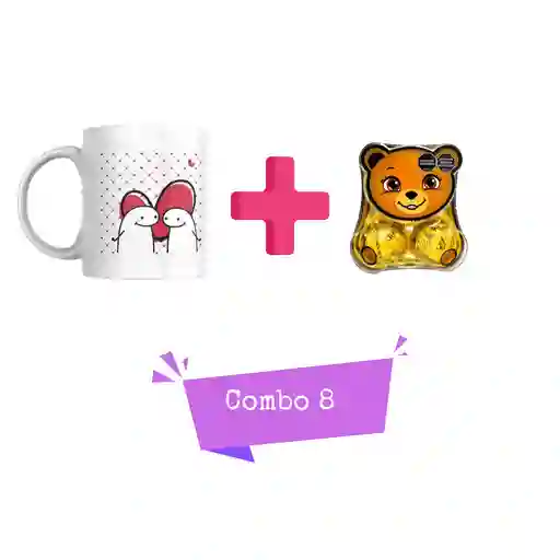 Combo 8 Amor Y Amistad Mug + Chocolates Marca Adro X 5 Unidades.