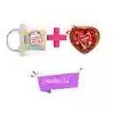 Combo 11 Amor Y Amistad Mug + Chocolates Marca Aldor X 5 Unidades.