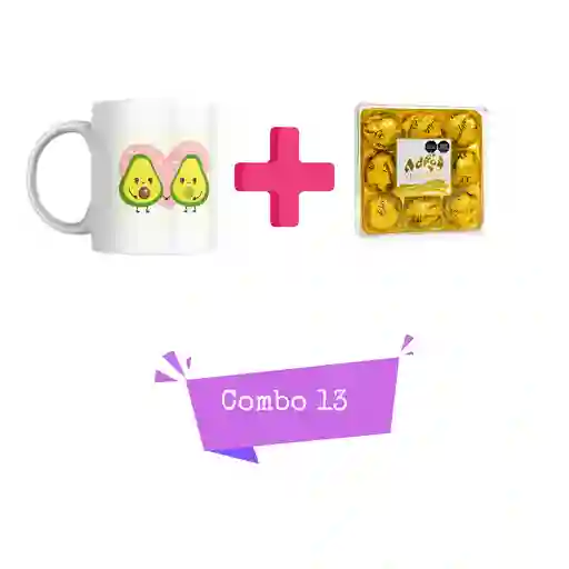 Combo 13 Amor Y Amistad Mug + Chocolates Marca Adro X 9 Unidades.