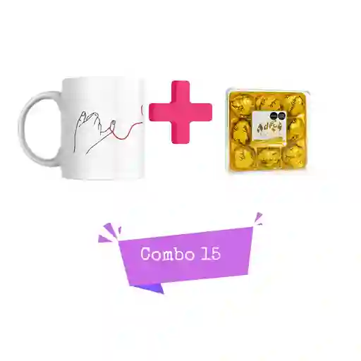 Combo 15 Amor Y Amistad Mug + Chocolates Marca Aldro X 9 Unidades.