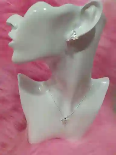 Trio Candena Dije Y Aretes Con Diseño De Colibri