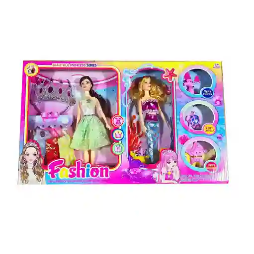 Muñeca Princesa Muñeca Sirena Corona Juguete Niñas