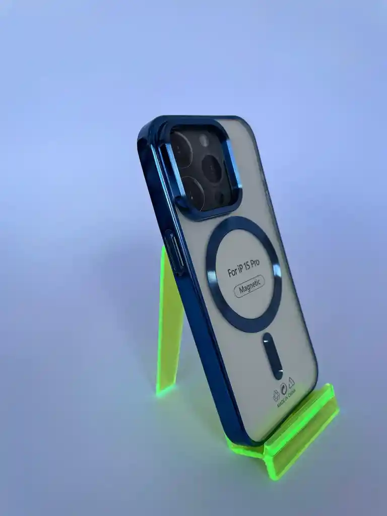 Estuche De Lujo Case Iphone 15 Pro/azul Brillante