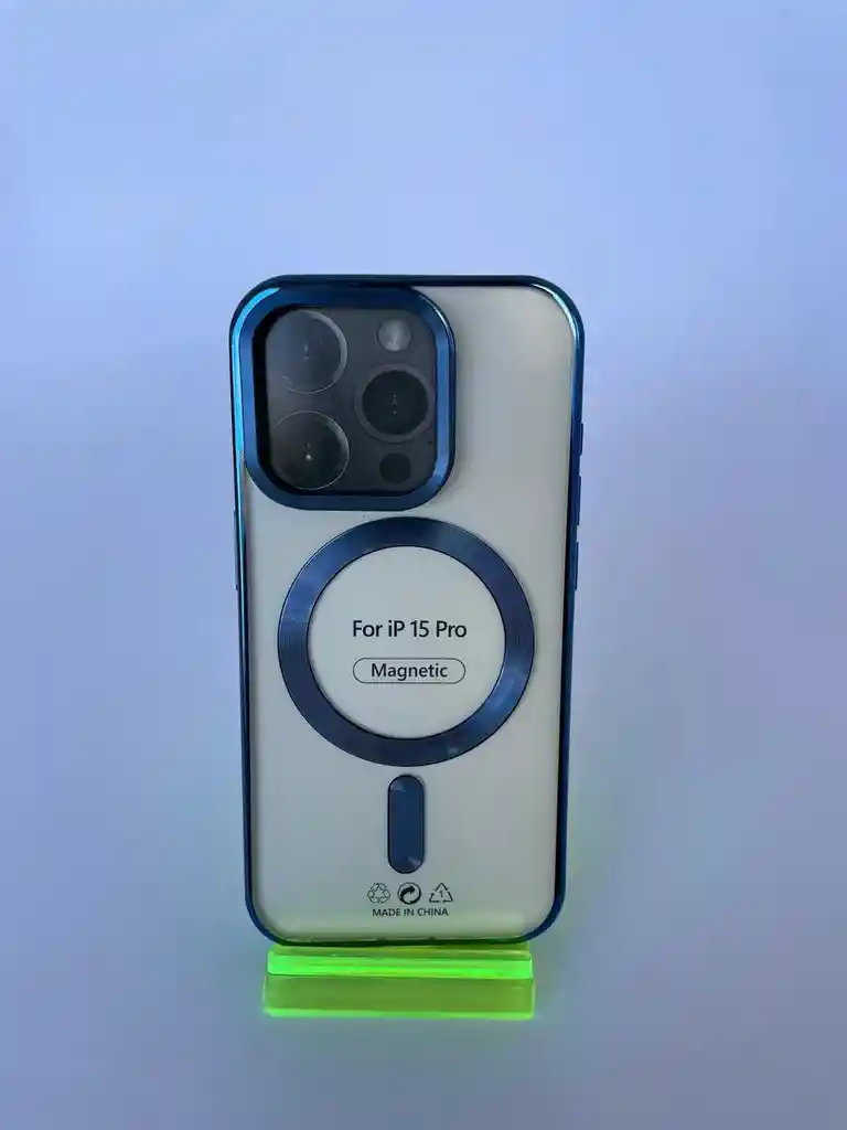Estuche De Lujo Case Iphone 15 Pro/azul Brillante