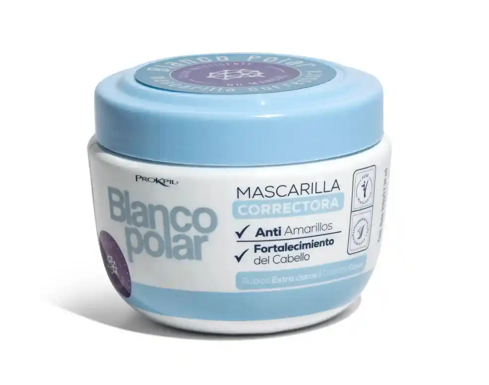 Mascarilla Corrector Anti-amarillos Blanco Polar Prokpil 350gr